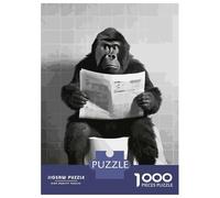 Puzzle Da 1000 Pezzi Per Adolescenti Monkey Gorilla Toilet Puzzle Per Adulti Giochi Rilassanti Decorazione Per La Casa Offerta Come Regalo Per Tutta La Famiglia 38x26cm/1000pcs
