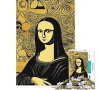 Puzzle da 1000 pezzi per adolescenti Monna Lisa stile Pop Art di metà secolo puzzle per adulti giocattolo fai da te analisi e logica gioco stimolante regalo (dimensioni 38x52cm)
