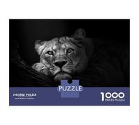 Puzzle Da 1000 Pezzi Per Adolescenti Monochrome Lioness Portrait Puzzle Per Adulti Gioco Rompicapo Un'opera D'arte Ottimo Regalo Per I Giocatori 52x38cm/1000pcs