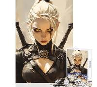 Puzzle da 1000 pezzi per adolescenti Monster Hunter donna con spade gemelle giocattoli per la casa regali di compleanno giochi educativi per migliorare l'amore tra coppie dimensioni 50x75cm
