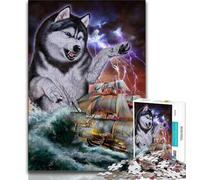 Puzzle da 1000 pezzi per adolescenti Monster Titan Husky Kraken 1000 pezzi per adolescenti apprendimento educativo per è ideale come regalo per tutta la famiglia 38x26cm