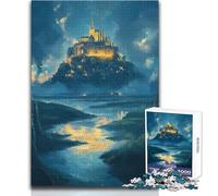 Puzzle da 1000 pezzi per adolescenti Mont Saint-Michael Ideale per momenti di relax accoglienti Giocattolo da gioco con fustellatura di precisione Dimensioni 38x26cm