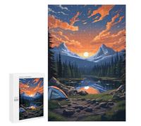 Puzzle da 1000 pezzi, per adolescenti, montagna, campeggio, scene, puzzle per adulti, giochi di rilassamento, difficile, impegnativo, 1000 pezzi