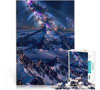 Puzzle da 1000 pezzi per adolescenti Montagna innevata sotto la Via Lattea Giochi educativi Adatto per la decorazione del desktop 52x38cm