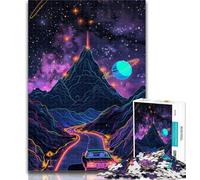 Puzzle da 1000 pezzi per adolescenti, montagne cosmiche, strada, per adulti, gioco stimolante, giocattoli, ideale come regalo per tutta la famiglia, 50x75cm