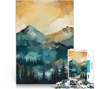 Puzzle da 1000 pezzi per adolescenti Montagne della Foresta Oscura Sfida difficile Attività divertenti a casa, regali di compleanno, regali di viaggio, 75x50cm