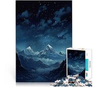 Puzzle da 1000 pezzi per adolescenti Montagne di notte Difficile da completare ma divertente e umoristico Migliorare la memoria 38x26cm