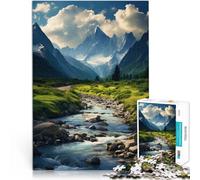 Puzzle da 1000 pezzi per adolescenti Montagne di primavera - Frontiera della freschezza sfida educativa offerte come regali per tutta la famiglia 38x26cm