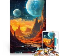 Puzzle da 1000 pezzi per adolescenti Montagne e pianeti Arte Gioco di famiglia antistress sfida difficile Interazione genitore-figlio 70x100cm