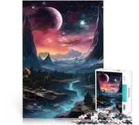 Puzzle da 1000 pezzi per adolescenti Montagne e pianeti Riduzione dello stress interessante Collezione di artisti, Belle arti 70x100cm