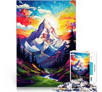 Puzzle da 1000 pezzi per adolescenti Montagne PopArt per il giocattolo di sfida del gioco educativo Collezione di artisti, Belle arti 52x38cm