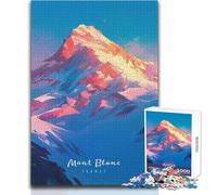 Puzzle da 1000 pezzi per adolescenti, Monte Bianco, giocattoli, giochi educativi, regalo di compleanno, regali di Babbo Natale segreto, dimensioni 50x75cm