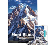 Puzzle da 1000 pezzi per adolescenti Monte Bianco Puzzle per adulti gioco divertente che migliora la memoria e aiuta ad allenare il cervello (dimensioni 50x75cm)