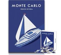 Puzzle da 1000 pezzi per adolescenti Monte Carlo Monaco Francia Giocattoli Giochi educativi Regalo di compleanno Regali di Babbo Natale segreto Dimensioni 38x26cm