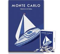 Puzzle da 1000 pezzi per adolescenti Monte Carlo Monaco Francia Gioco educativo per famiglie Migliora la memoria Regalo di compleanno Dimensioni 38x52cm