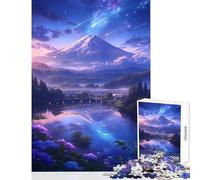 Puzzle da 1000 pezzi per adolescenti Monte Fuji Cielo notturno Giocattoli antistress Regali per donne Uomini Gioco impossibile Interessante riduzione dello stress Dimensioni 50x75cm