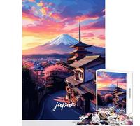 Puzzle da 1000 pezzi per adolescenti Monte Fuji e architettura giapponese Decorazione per la casa Giocattoli Idee regalo Giochi rilassanti Lista dei desideri con Babbo Natale Dimensioni 50x75cm