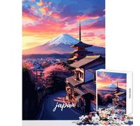 Puzzle da 1000 pezzi per adolescenti Monte Fuji e architettura giapponese Giocattoli antistress Regali di Babbo Natale segreto Giochi educativi Migliorare l'amore tra coppie Dimensioni 38x26cm