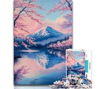 Puzzle da 1000 pezzi per adolescenti Monte Fuji Giappone 1000 pezzi per adolescenti antistress sfida difficile regali di Babbo Natale segreto 26x38cm