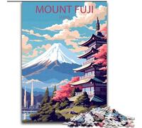 Puzzle da 1000 pezzi per adolescenti Monte Fuji Giappone, aiuta il cervello a esercitare giocattoli avvincenti per coltivare la pazienza e migliorare la memoria 26x38cm