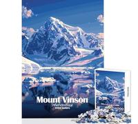 Puzzle da 1000 pezzi per adolescenti Monte Vinson Antartide Decorazione per la casa Giocattoli Idee regalo Giochi rilassanti Lista dei desideri con Babbo Natale Dimensioni 50x75cm