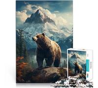 Puzzle da 1000 pezzi per adolescenti Monti dell'Orso Difficile da completare ma divertente e umoristico con poster abbinato e foglio di quiz 75x50cm