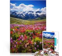 Puzzle da 1000 pezzi per adolescenti Monti di primavera - Blossom Ridge Gioco a quiz Decorazione murale Regali unici per compleanno e Natale 38x26cm