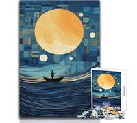 Puzzle da 1000 pezzi per adolescenti "Moonlight Sea Picasso", bellissimo gioco di design, regalo di compleanno, opera d'arte, dimensioni 50x75cm