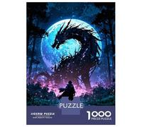 Puzzle Da 1000 Pezzi Per Adolescenti Moonlit Dragon Confrontation Puzzle Per Adulti Giochi Rilassanti Vacanza A Casa Passatempo Impegnativo Da Completare 70x50cm/1000pcs