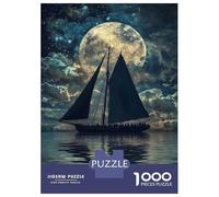 Puzzle Da 1000 Pezzi Per Adolescenti Moonlit Sail Voyage -5 Puzzle Per Adolescenti Gioco Rompicapo Regali Per Donne Attività Divertenti A Casa 52x38cm/1000pcs