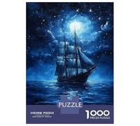 Puzzle Da 1000 Pezzi Per Adolescenti Moonlit Sailing Voyage Puzzle Per Adulti Gioco Pratico Migliora La Memoria Regali Di Compleanno E Unici 38x26cm/1000pcs