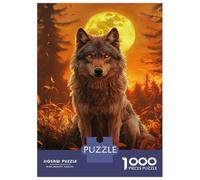 Puzzle Da 1000 Pezzi Per Adolescenti Moonlit Wolf's Gaze -12 Puzzle Per Adulti Gioco Per Famiglie Assemblaggio Di Modelli Regali Unici Per Compleanni E Occasioni Speciali 38x26cm/1000pcs