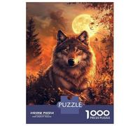 Puzzle Da 1000 Pezzi Per Adolescenti Moonlit Wolf's Gaze -15 Puzzle Per Adulti Gioco Rompicapo Decorazione Perfetta Regali Di Natale E Compleanno 70x50cm/1000pcs