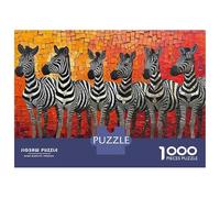 Puzzle Da 1000 Pezzi Per Adolescenti Mosaic Art Zebra Wall Decor Puzzle Per Adulti Giochi Rilassanti Che Migliorano La Memoria Regali Unici Per Compleanno E Natale 52x38cm/1000pcs