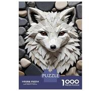 Puzzle Da 1000 Pezzi Per Adolescenti Mosaic Fox Portrait on Stone Background Puzzle Per Adulti Giochi Per Famiglie Regalo Di Compleanno Sfida Educativa 38x26cm/1000pcs