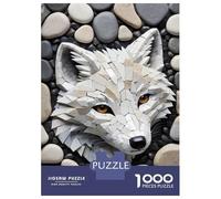 Puzzle Da 1000 Pezzi Per Adolescenti Mosaic Wolf Head on Stone Background Puzzle Per Adulti Giochi Per Famiglie Regali Per Donne Aiuta L'esercizio Del Cervello 70x50cm/1000pcs