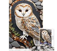 Puzzle da 1000 pezzi per adolescenti mosaico a forma di gufo su ramo giocattoli antistress regalo per compleanni gioco pratico aiuta a esercitare il cervello dimensioni 38x52cm
