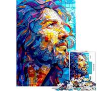 Puzzle da 1000 pezzi per adolescenti mosaico con ritratto di un uomo puzzle per adulti gioco per famiglie divertente e spiritoso attività da fare a casa (dimensioni 50x75cm)
