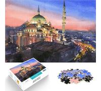 Puzzle da 1000 pezzi per adolescenti Moschea al tramonto Giocattoli per l'intrattenimento in famiglia Decorazioni e regali unici per la casa 70x100cm