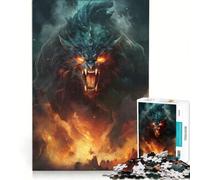 Puzzle da 1000 pezzi per adolescenti, mostro boss finale fantasy, gioco rilassante, stimolante da completare, per rafforzare l'amore tra le coppie 38x52cm