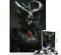 Puzzle da 1000 pezzi per adolescenti Mostro cornuto demoniaco Giocattoli antistress Idee regalo Gioco pratico Ogni pezzo è unico - Dimensioni 50x75cm