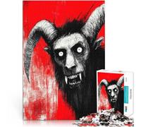 Puzzle da 1000 pezzi per adolescenti Mostro di capra malvagio Allena il tuo cervello e le tue mani è ideale come regalo per tutta la famiglia 75x50cm
