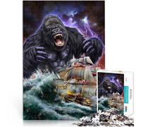Puzzle da 1000 pezzi per adolescenti Mostro Gorilla Kraken Gioco impegnativo e gioco in famiglia Migliorare l'amore tra le coppie 75x50cm