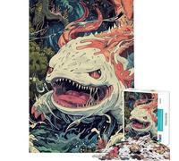 Puzzle da 1000 pezzi per adolescenti mostro nella foresta profonda puzzle per adulti gioco rompicapo taglio di precisione regalo di compleanno e unico (dimensioni 38x52cm)
