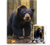 Puzzle da 1000 pezzi per adolescenti, motivo: Alba, Sole, Orso, Animali, Giocattoli, Giochi Educativi, Ma anche Divertenti e Umoristici, Opere d'Arte, Regalo, Dimensioni: 50x75cm