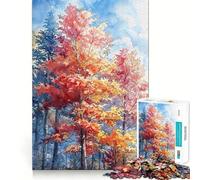 Puzzle da 1000 pezzi per adolescenti,motivo autunnale,senza cuciture,gioco di logica,regalo,per il tempo libero,Natale,arte e svago (50x75cm)
