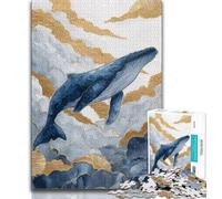 Puzzle da 1000 pezzi per adolescenti, motivo: balena misteriosa, puzzle da 1000 pezzi, per giochi educativi, giocattoli, offerte come regali per tutta la famiglia (dimensioni 38x26cm)