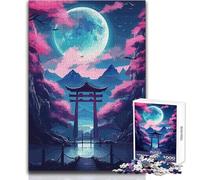 Puzzle da 1000 pezzi per adolescenti, motivo: cancello fantasy giapponese, rilassante, dolce svago, taglio fine e liscio, giocattolo artigianale, dimensioni: 38x52cm