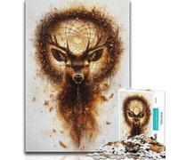 Puzzle da 1000 pezzi per adolescenti, motivo: cervi fantasy, giochi educativi, decorazioni per la casa, ideali come regali per tutta la famiglia, 75x50cm