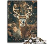 Puzzle da 1000 pezzi per adolescenti, motivo: cervo della giungla, antistress, sfida difficile, ogni pezzo è unico, gioco divertente e stimolante per tutta la famiglia, 50x75cm